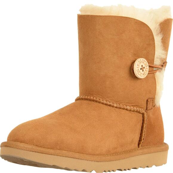 UGG Unisex-Child Bailey Button Ii Boot, Chestnut, 02